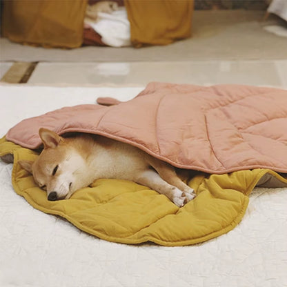 Dog Cooling Leaf Mat Summer Pad Mat for Dogs Cat Blanket Sofa Breathable Pet Dog Bed Washable for Small Medium Large Dogs Car